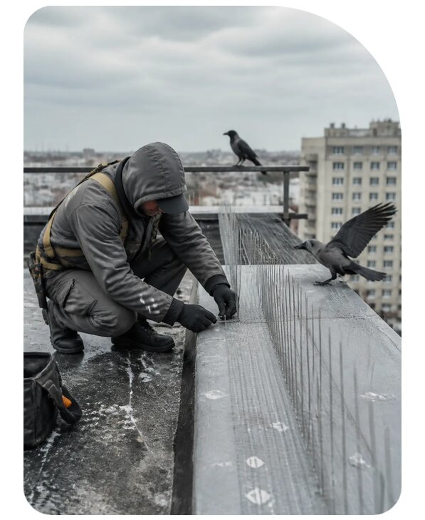 Защита от ворон под ключ в Тихвине по цене от 5464 р. | Сенат-Тхв
